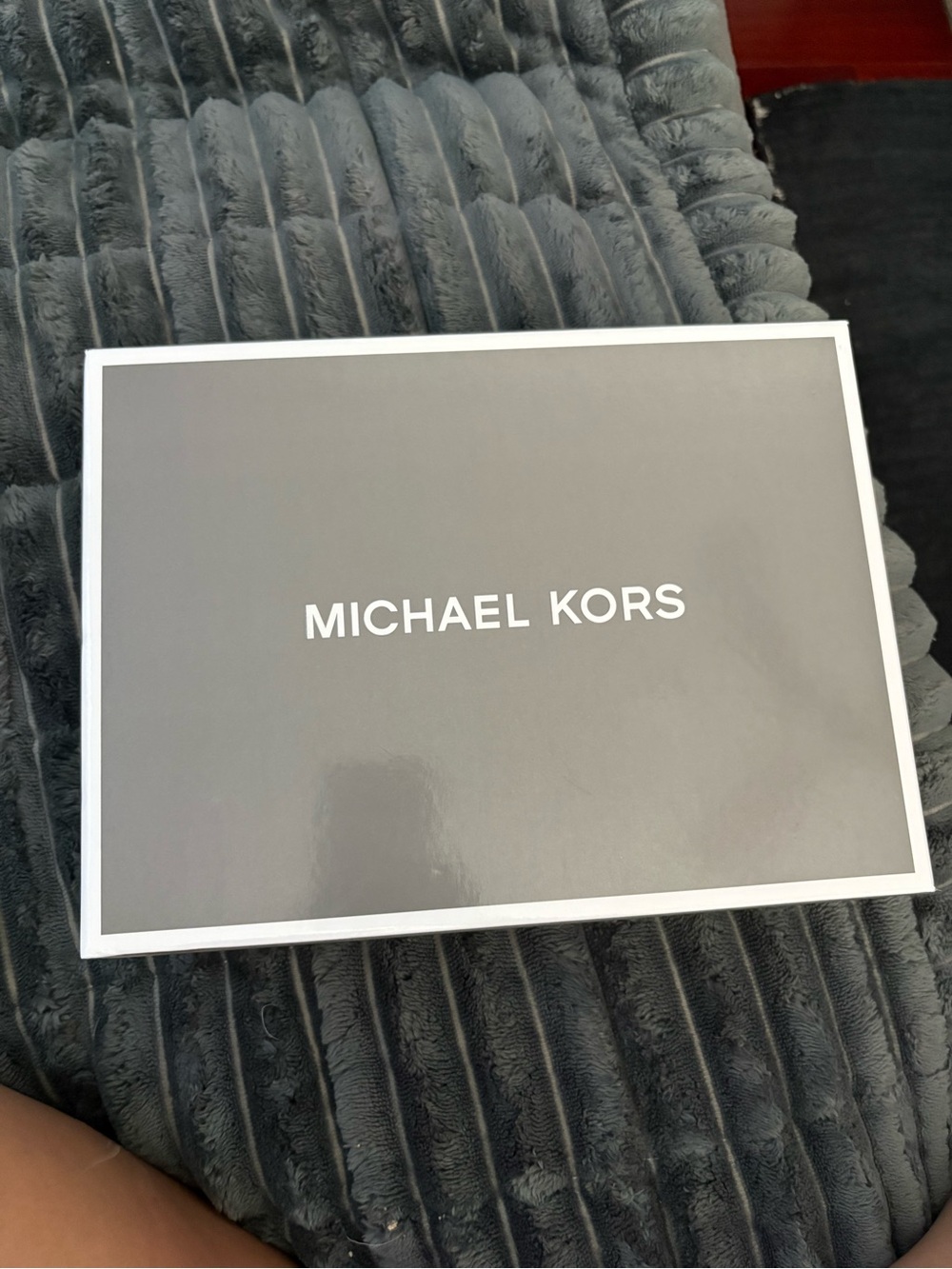 Michael Kors White and Gray Logo Box